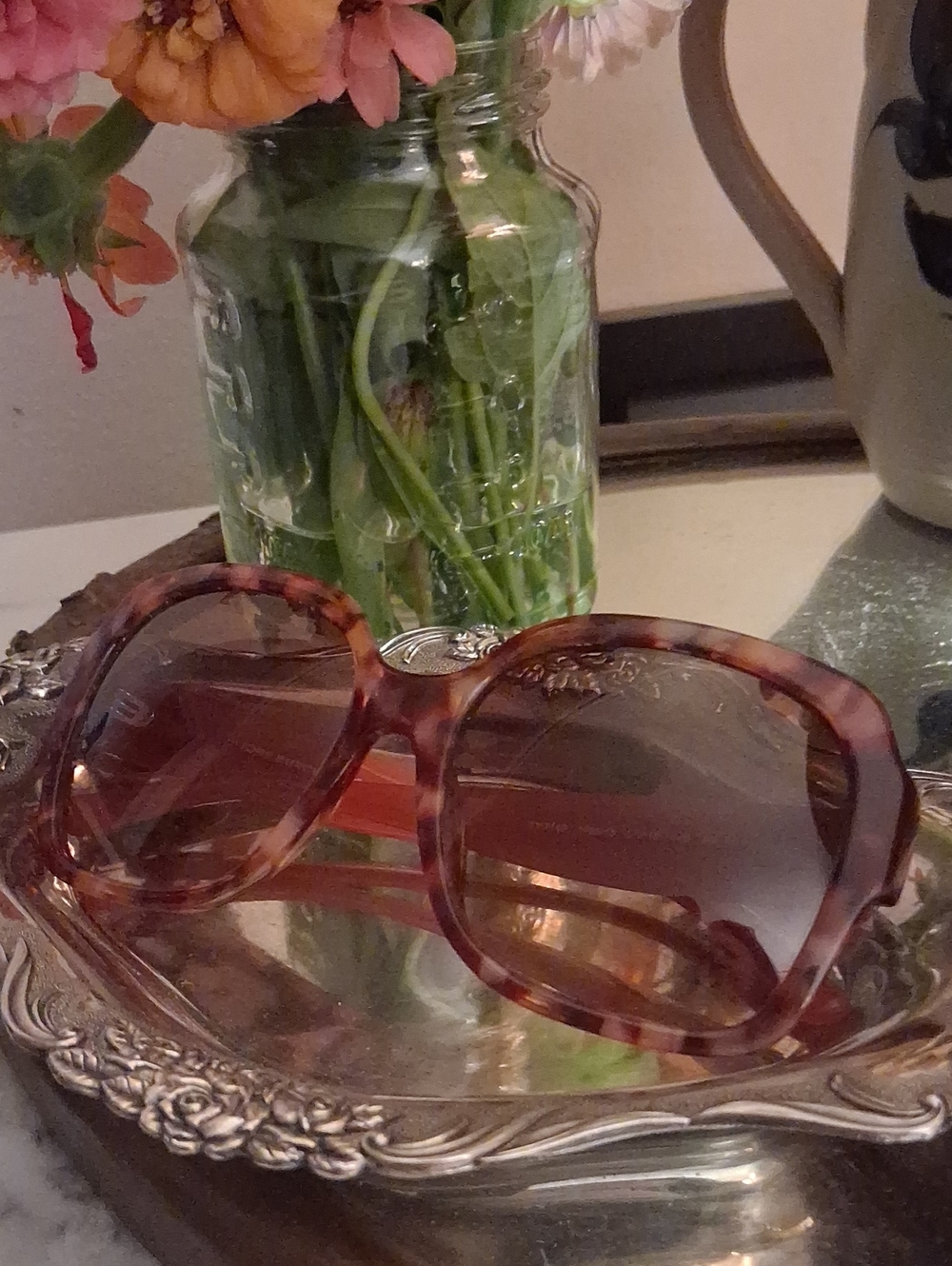 Tory Burch Tortoiseshell Sunglasses with Gradient Brown Lenses